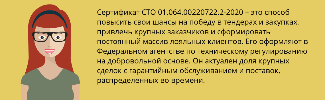 Получить сертификат СТО 01.064.00220722.2-2020 в Семенов